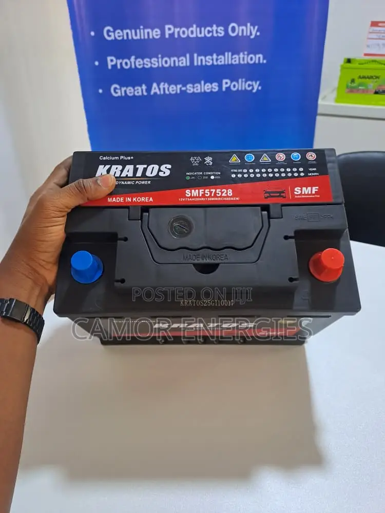 Original Korea 75Ah Car Battery | Kratos | 12-Month Warranty