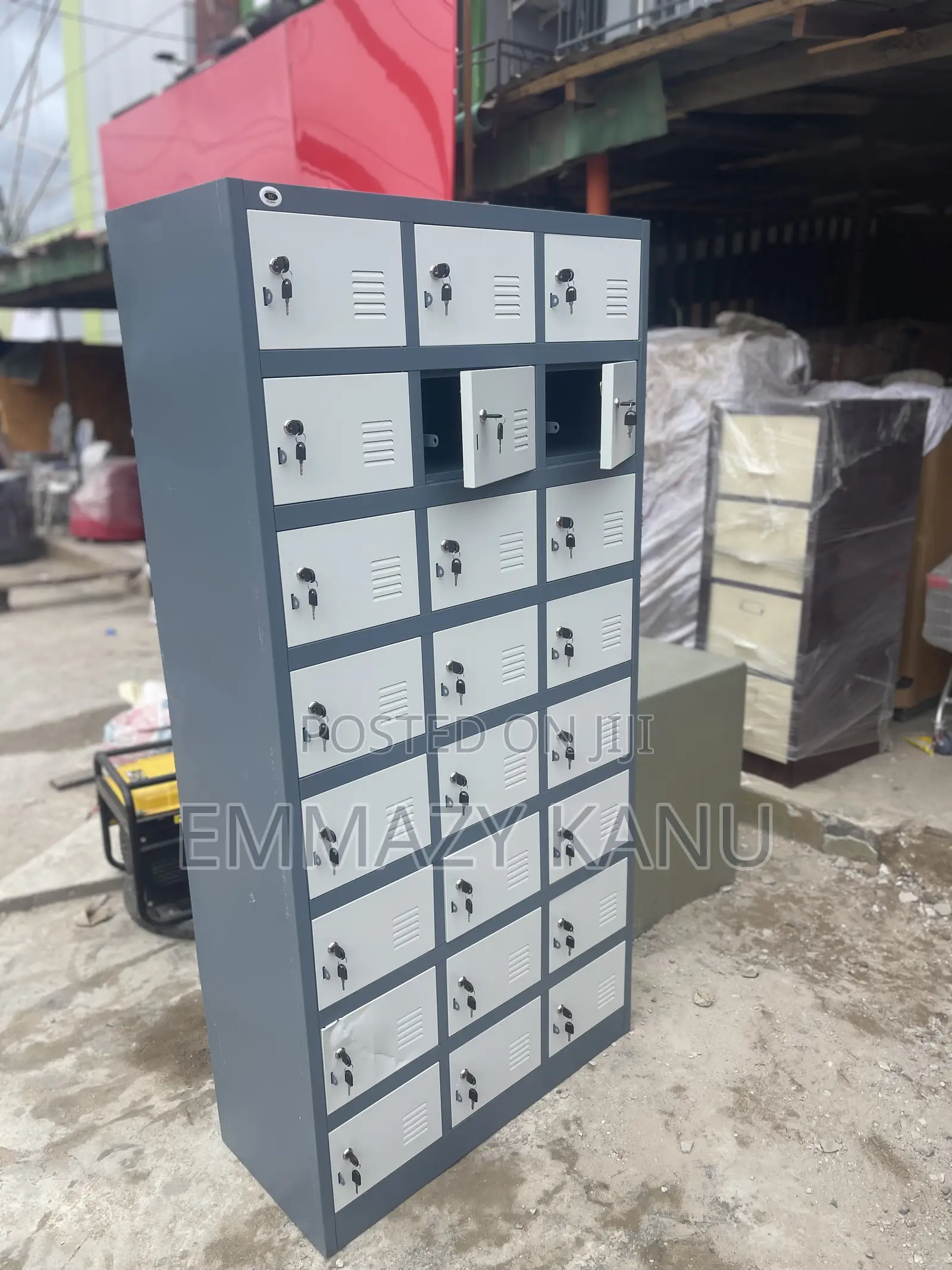3ft by 6ft Heavy-Duty Metal Locker Cabinet – Multiple Compartments