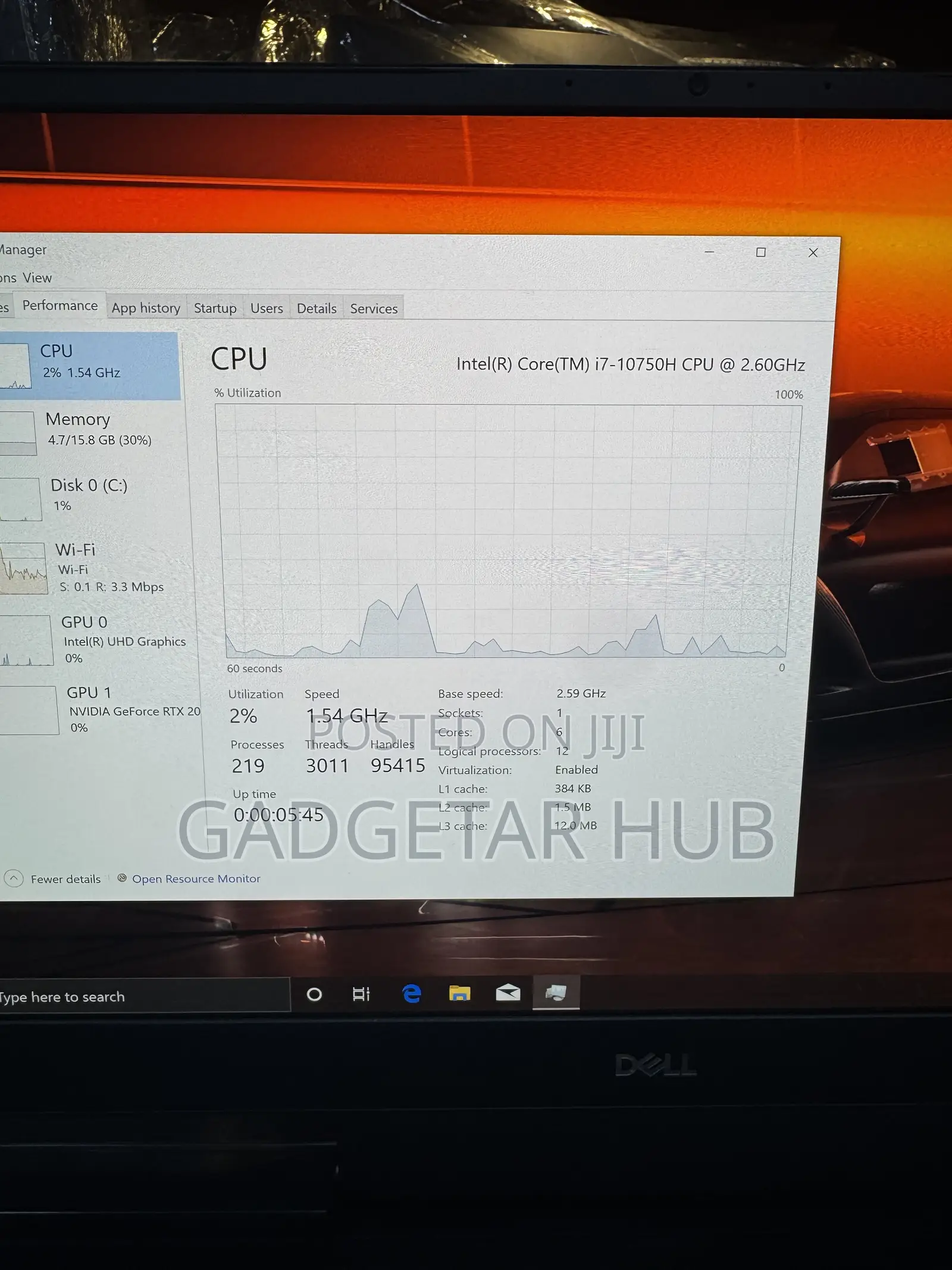 Laptop Dell G7 15 7500 16GB Intel Core i7 SSD 1T