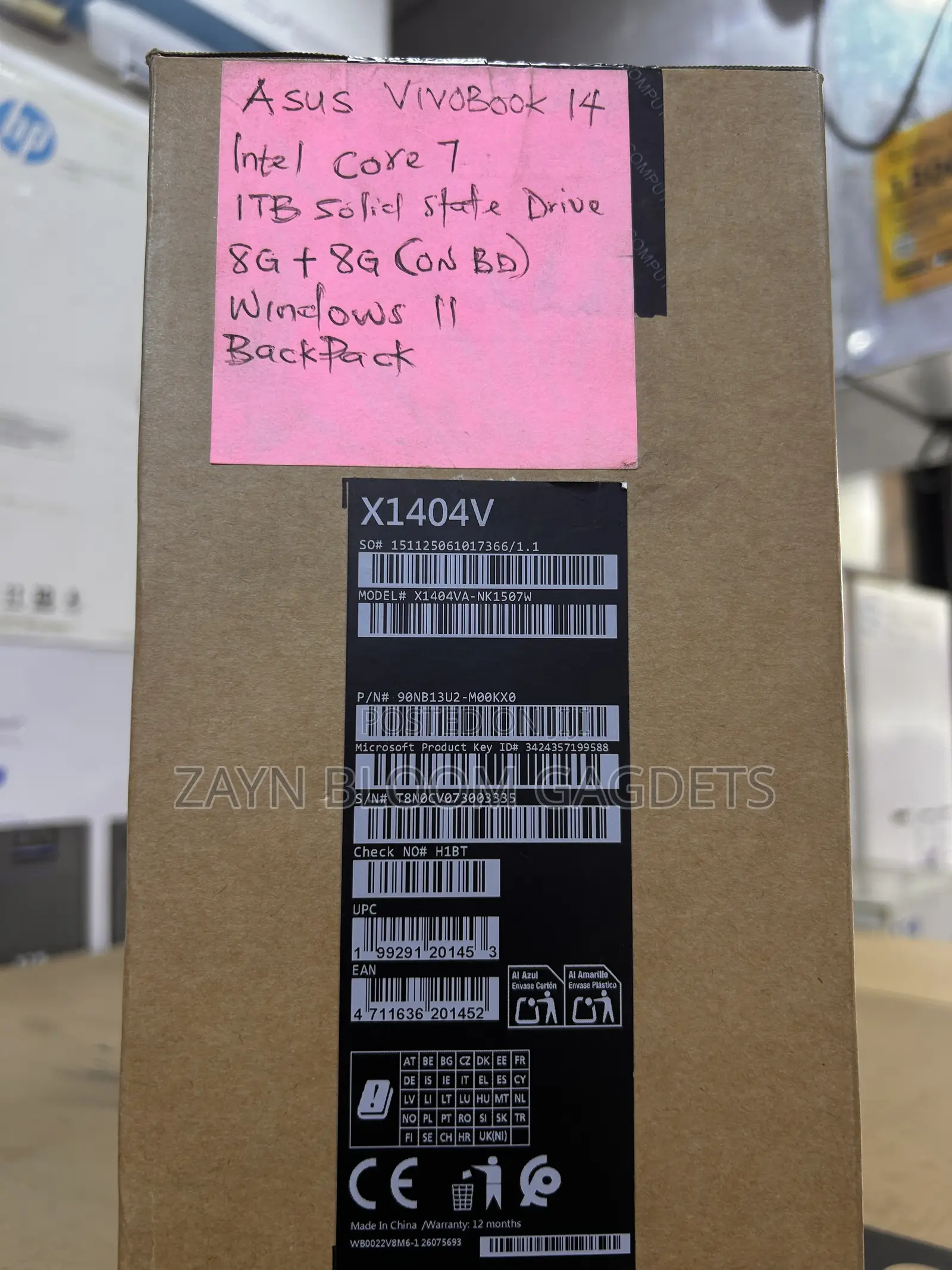 New Laptop Asus Vivobook 14 16GB Intel Core i7 SSD 1T
