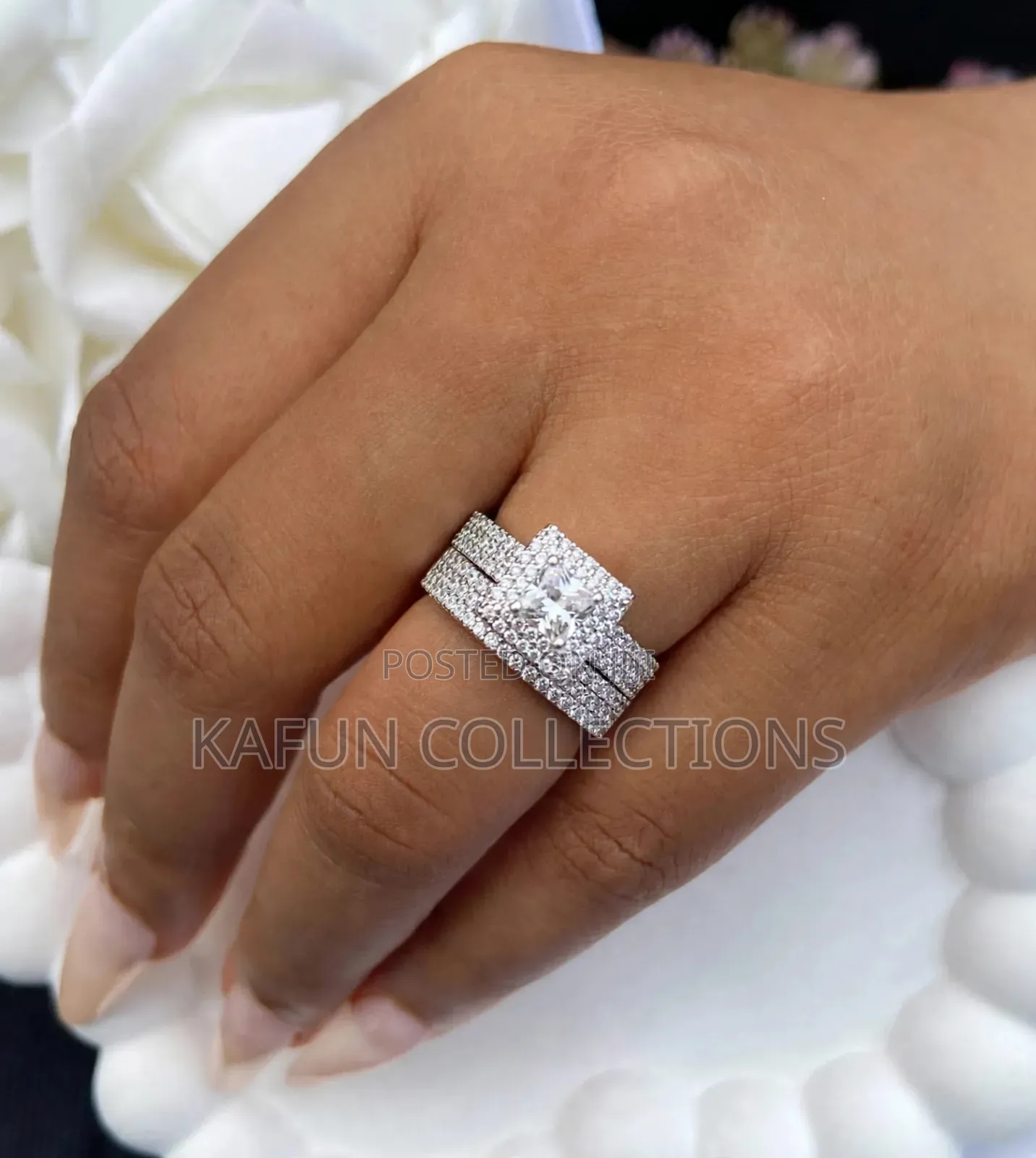 His and Hers Original Titanium Steel and Zirconia Couple's Ring Set
