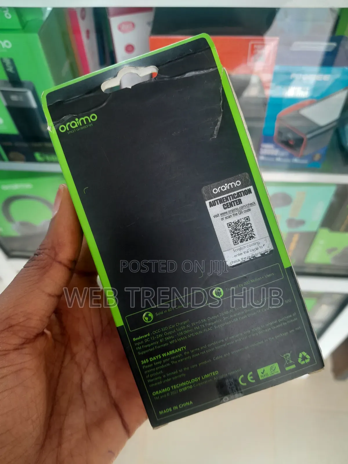 Oraimo Boulevard OCC-32D 18W Fast Car Charger Wireless FMTransmitter
