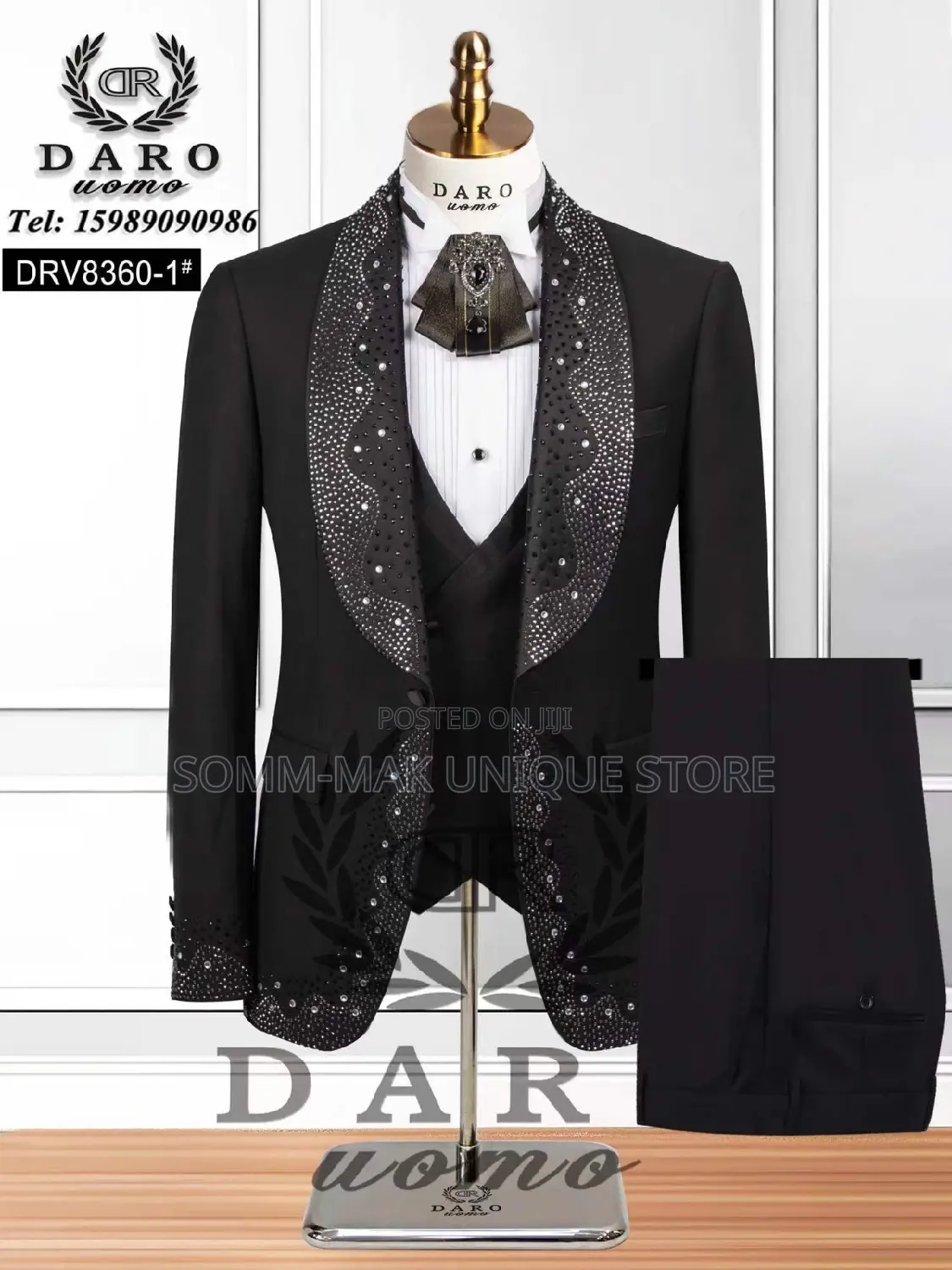Quality Men 3pcs Designer Suit -Daro