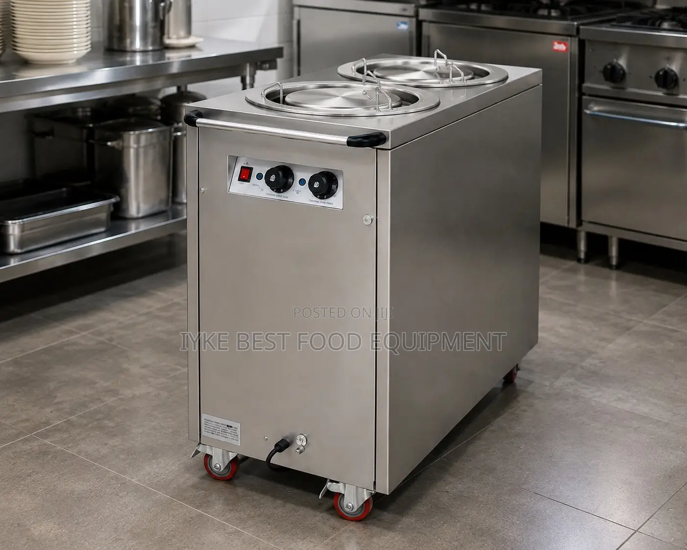 2 Head Electric Plate Warmer Cart
