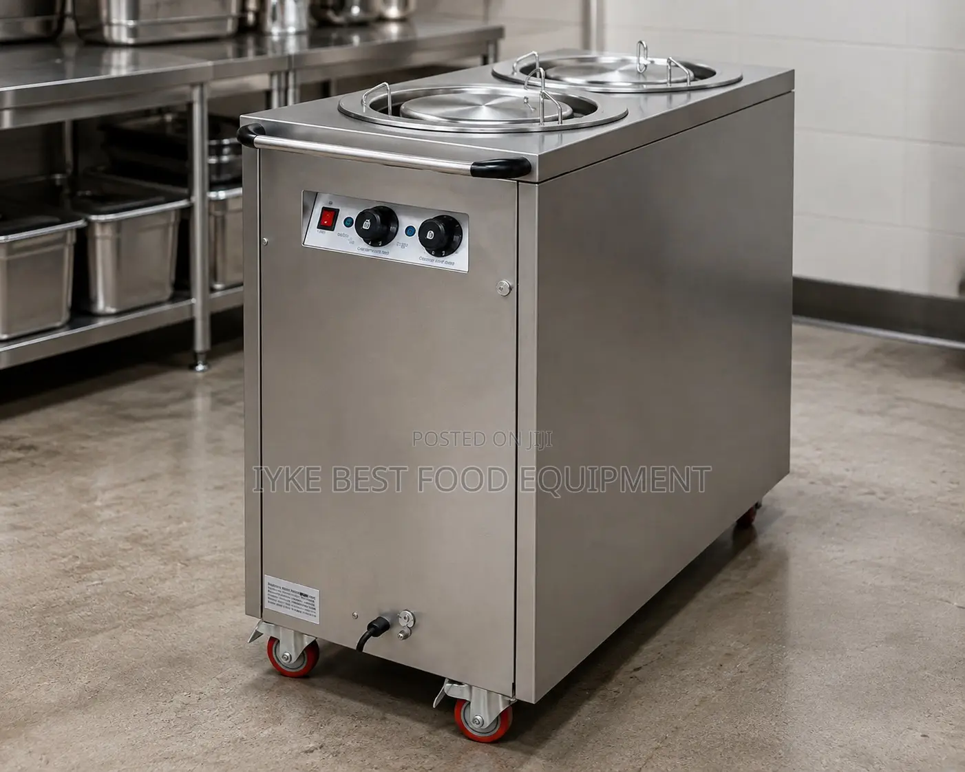 2 Head Electric Plate Warmer Cart