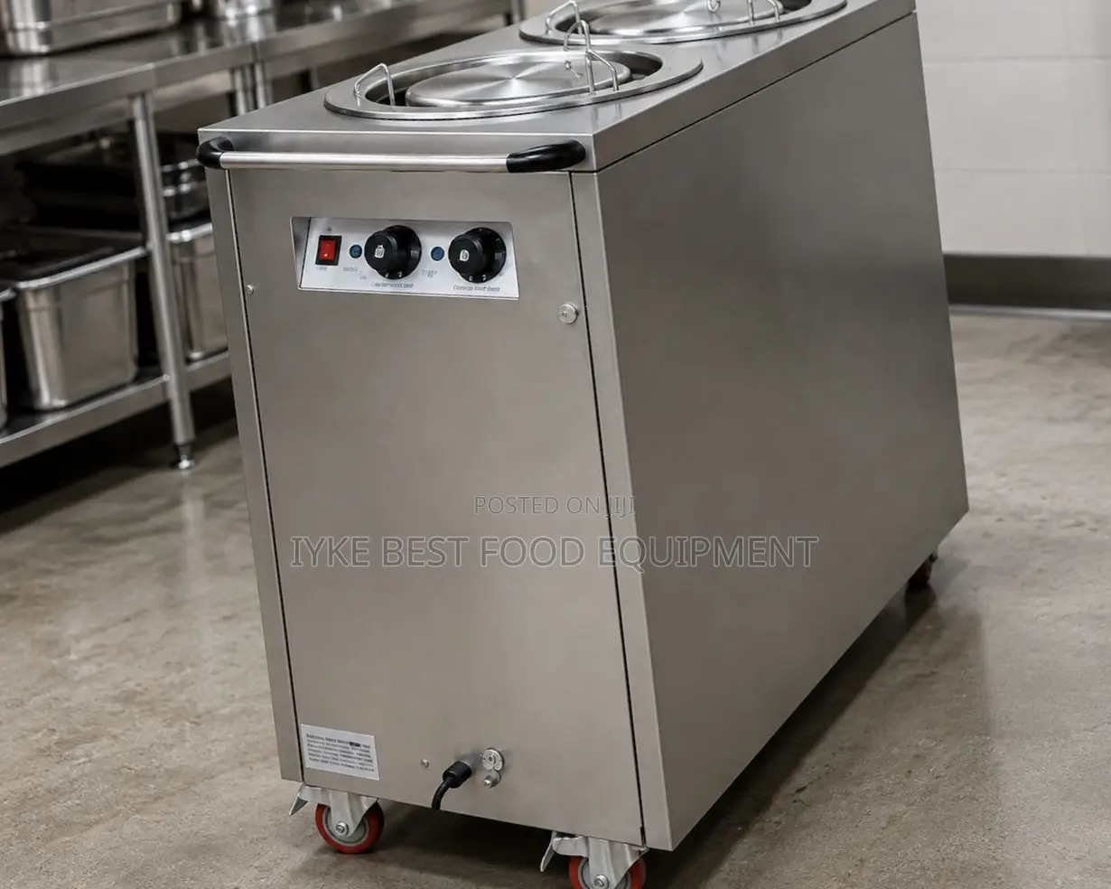 2 Head Electric Plate Warmer Cart