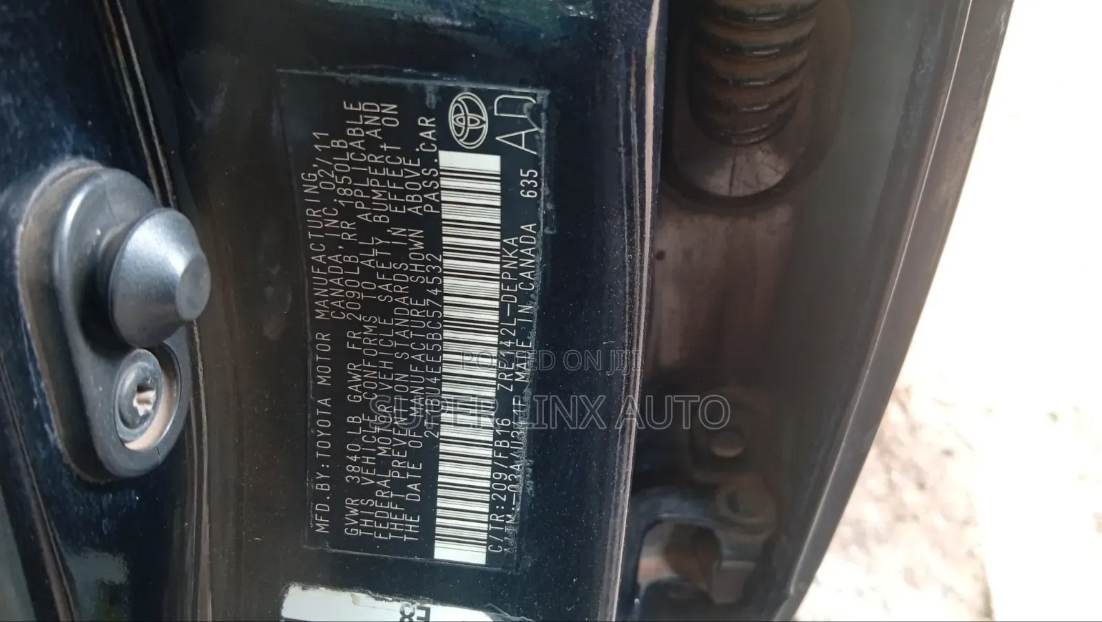 Toyota Corolla 2011 Black