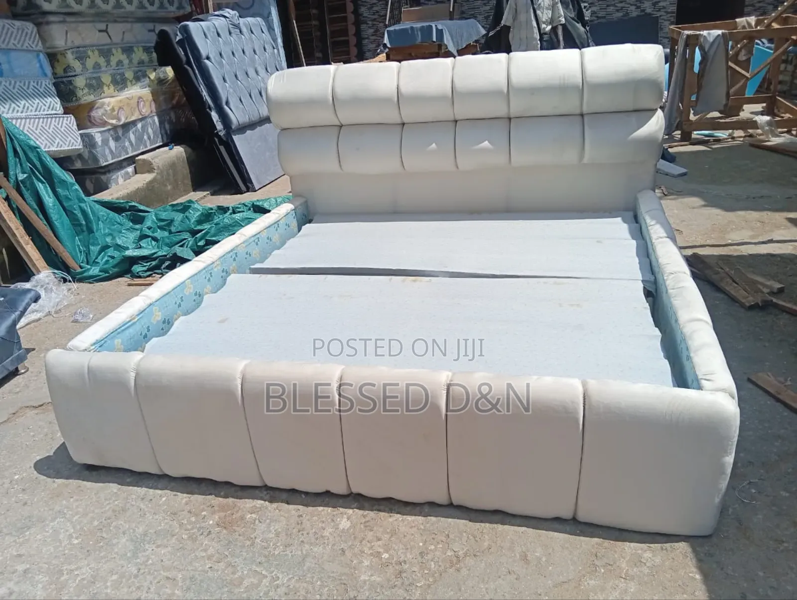 Cream Colour Family Size Bed Frame