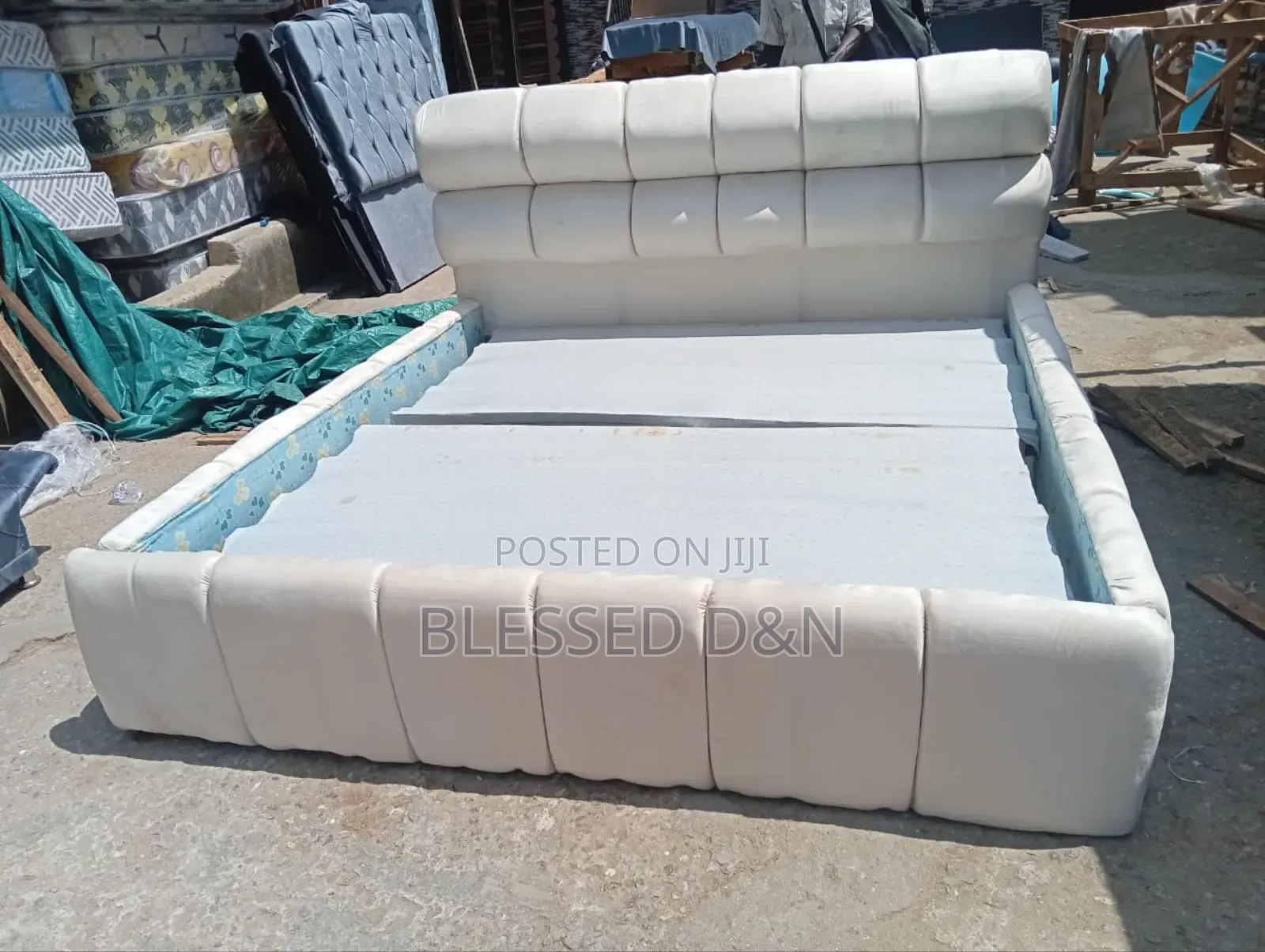 Cream Colour Family Size Bed Frame