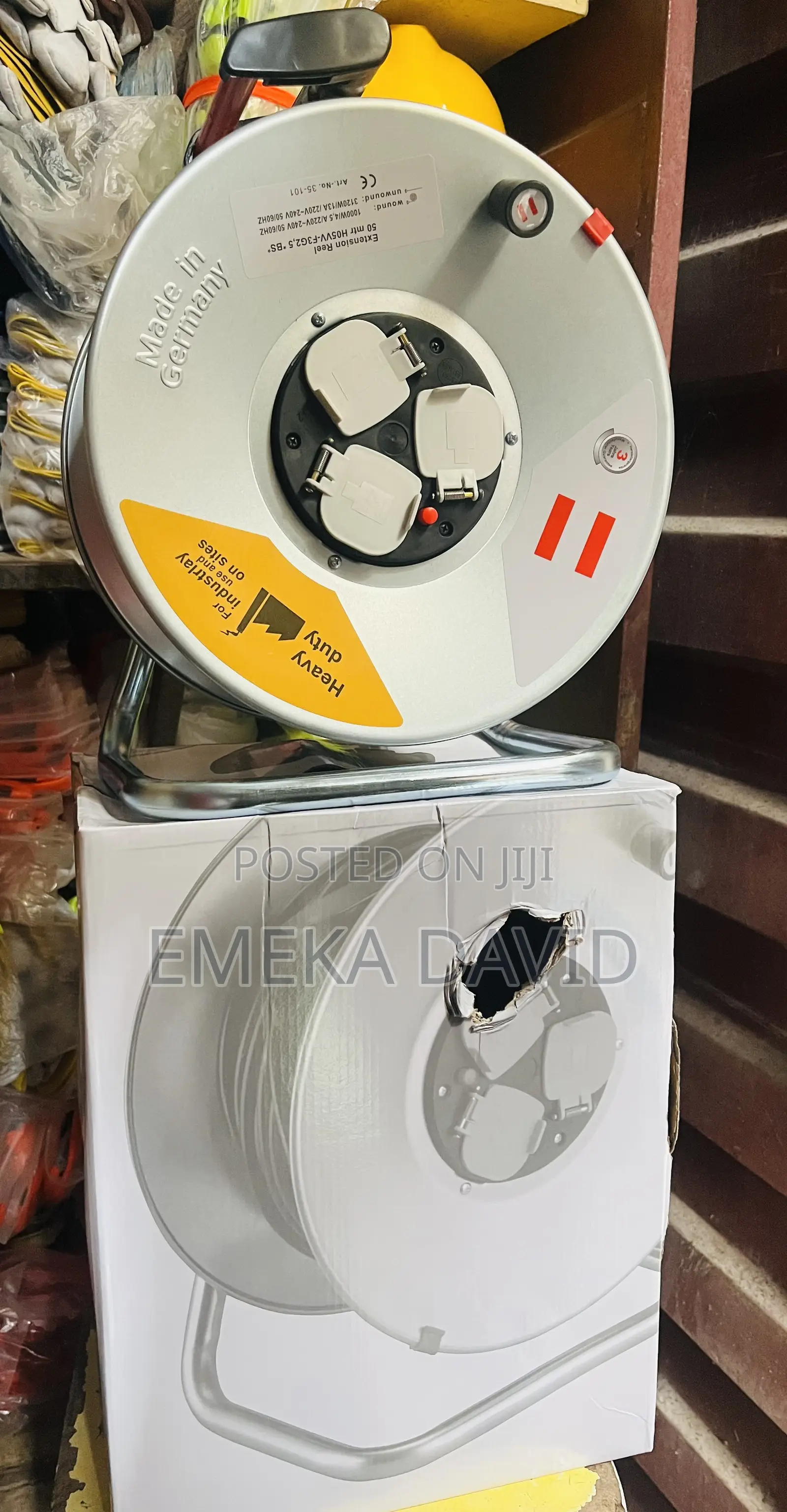 Heavy-Duty Industrial Extension Cable Reel