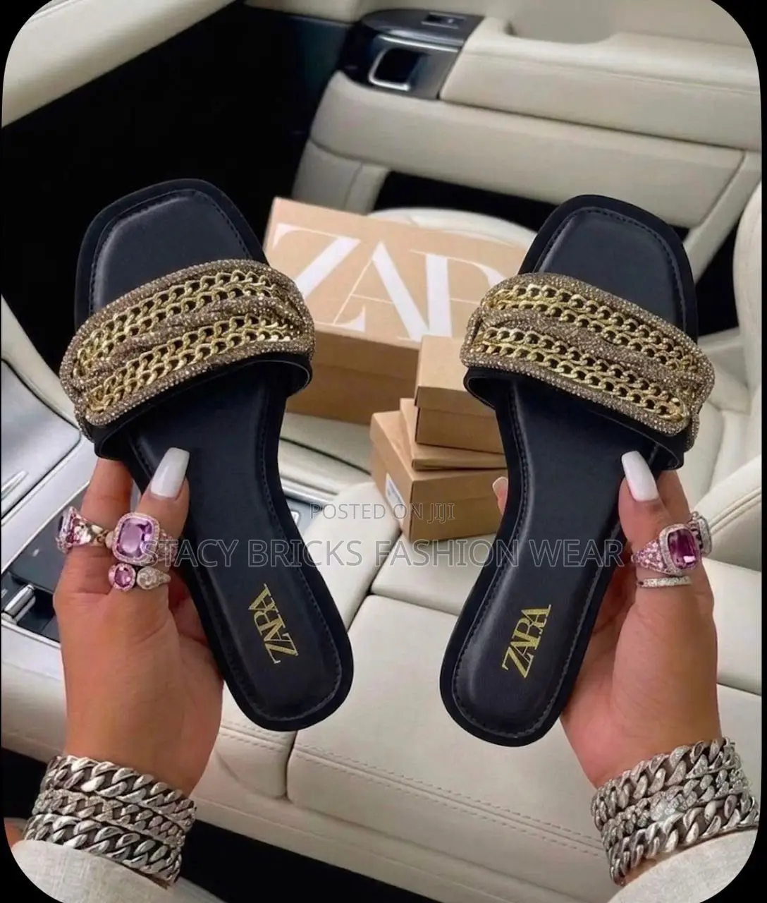 ZARA SLIPPPERS COMES With Branded Box