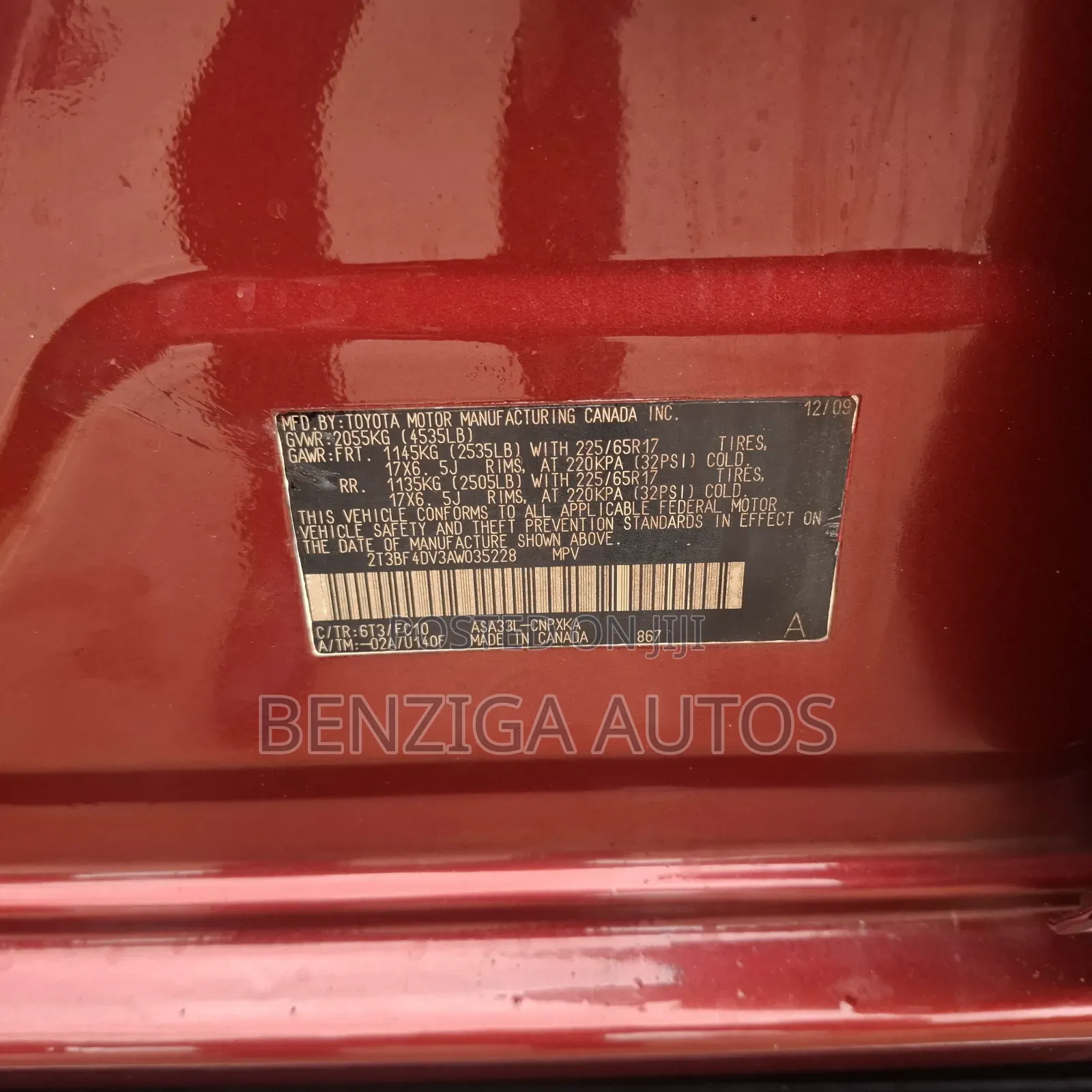 Toyota RAV4 2010 Red