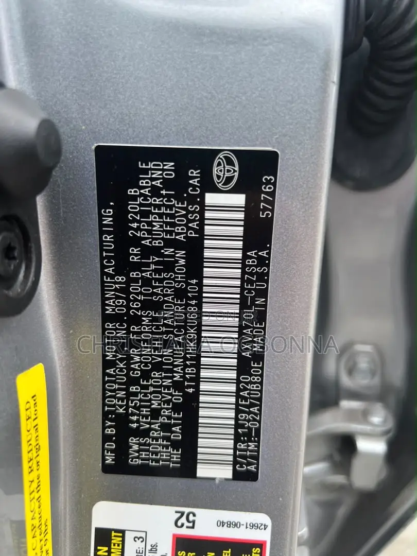 Toyota Camry 2019 Gray