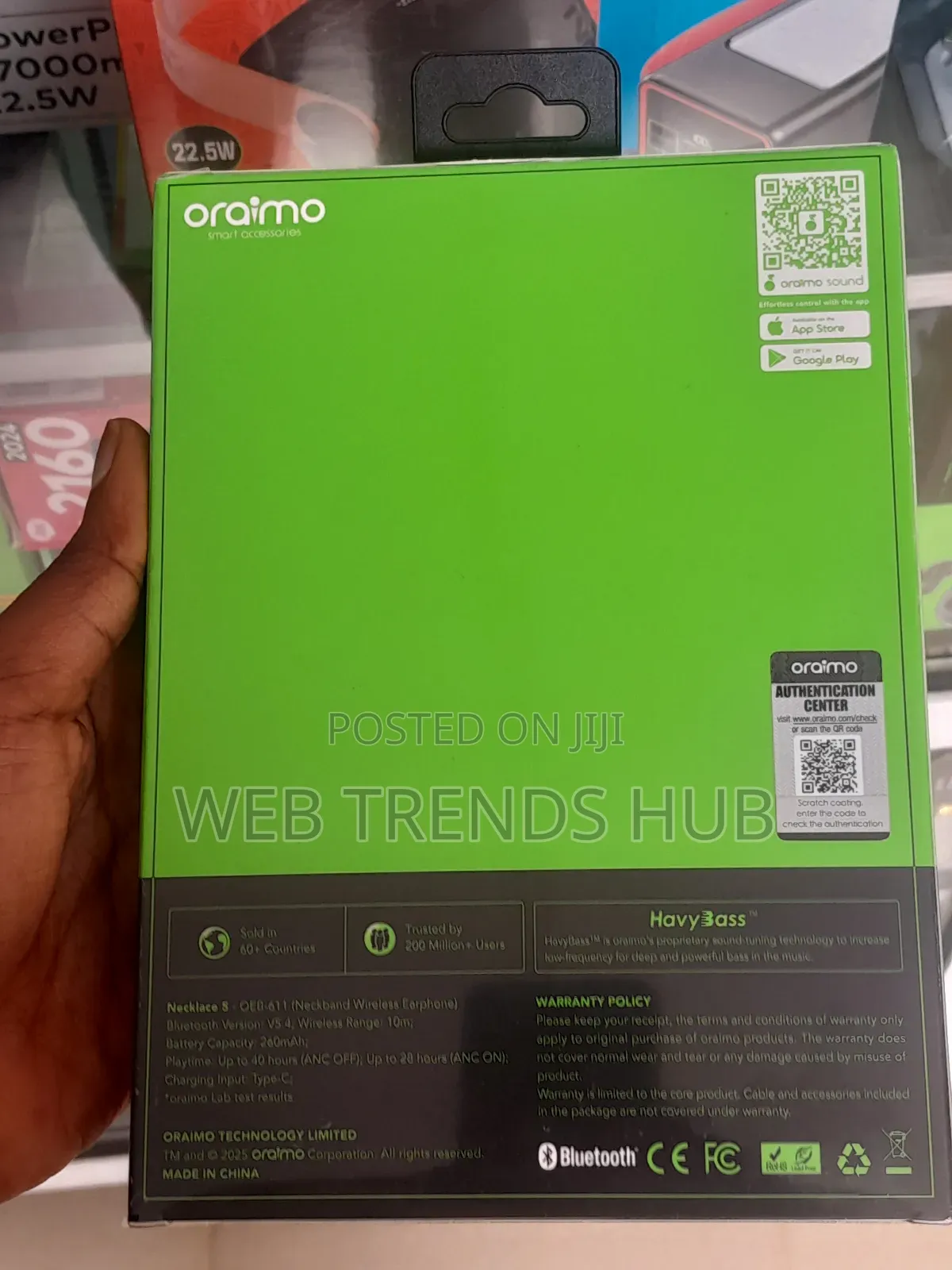 Oraimo Necklace 5 ANC Wireless Earphones (OEB-611)