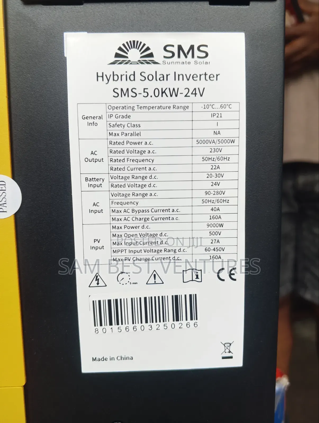 5kva 24v SMS Solar Hybrid Inverter