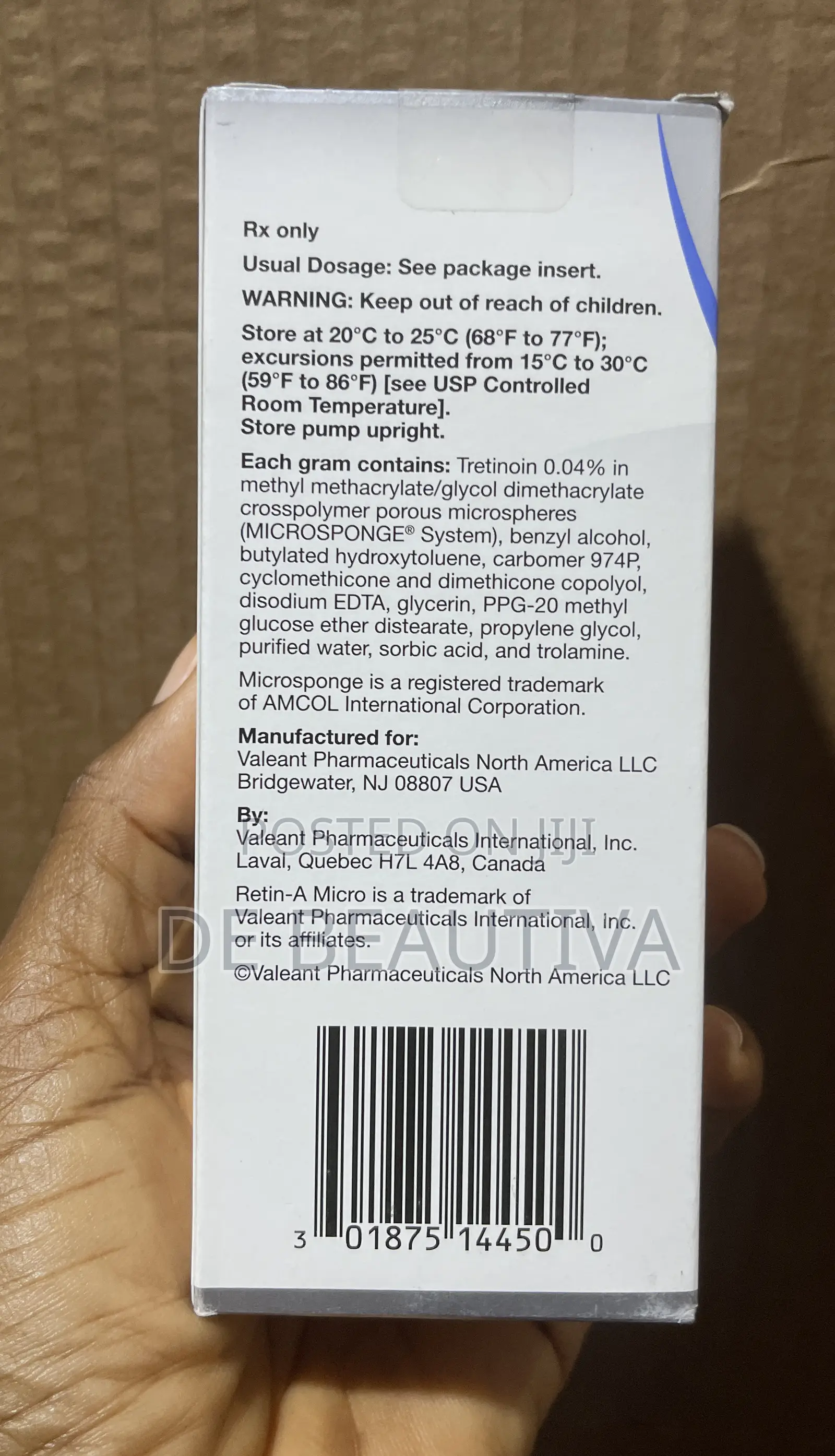 Valeant Retin-a Micro 0.04% (Tretinoin) Gel Microsphere, 50g,