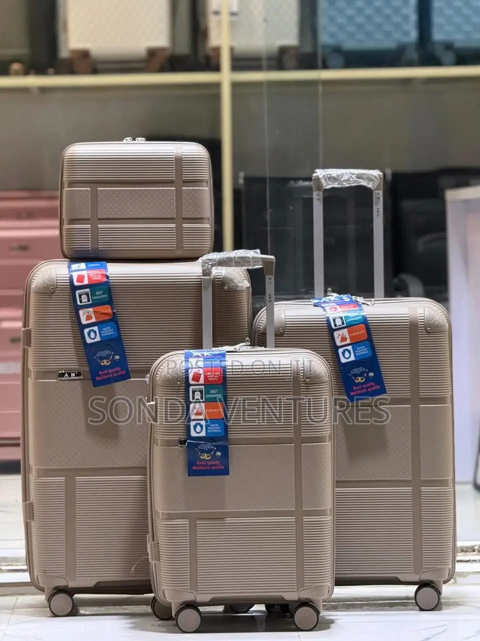 AK Premium 4-Piece Unbreakable Rubber Luggage Set.