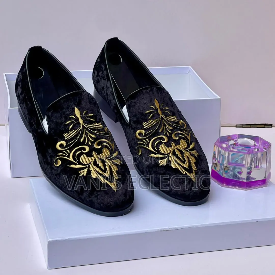 Men's Velvet Royal Crest Loafers (Shoes)