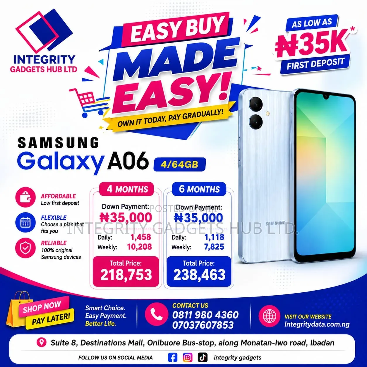 New Samsung Galaxy A06 64 GB