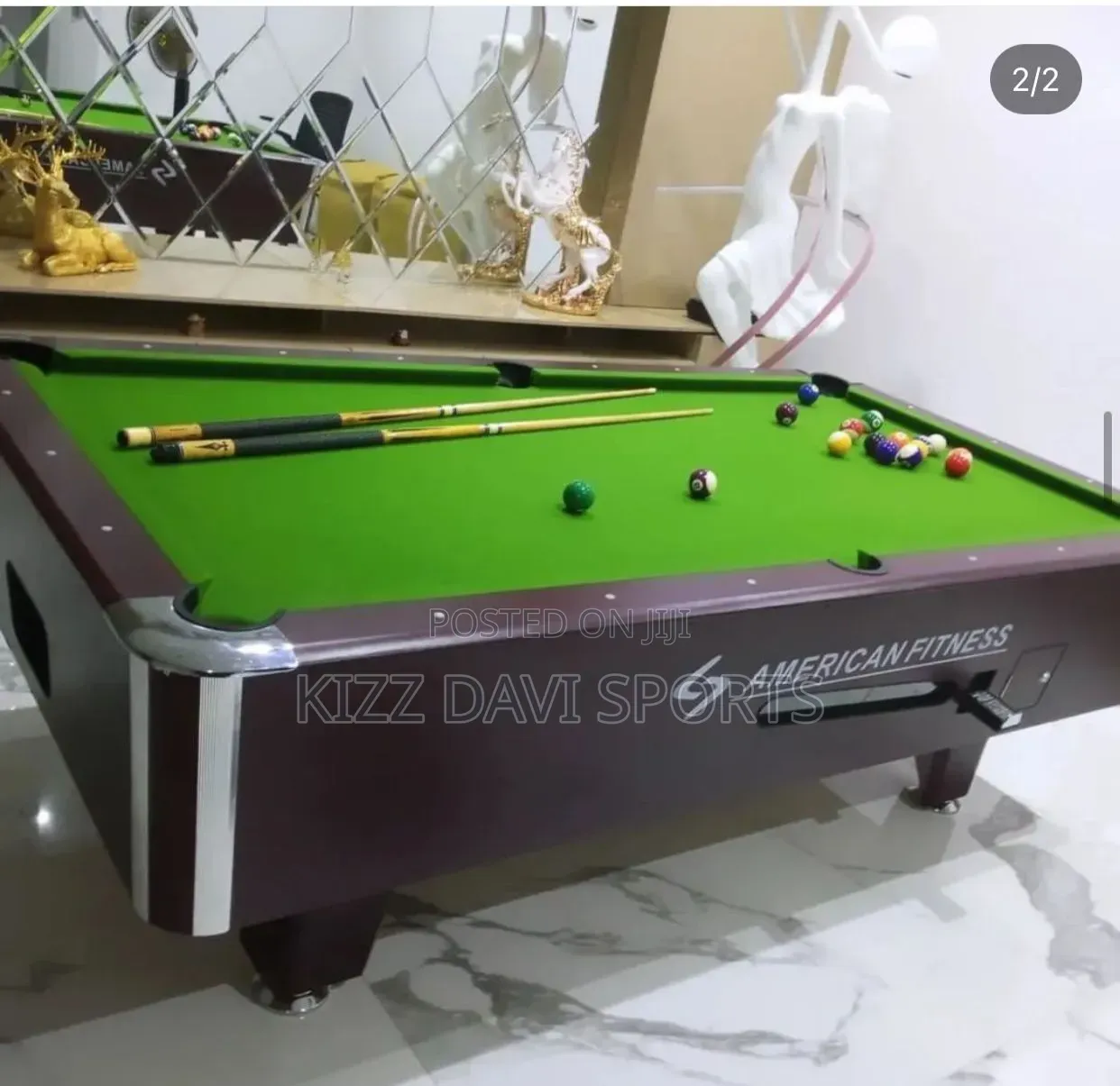 Foreign British American Fitness Marble and Coin Snooker With 7ft -8ft