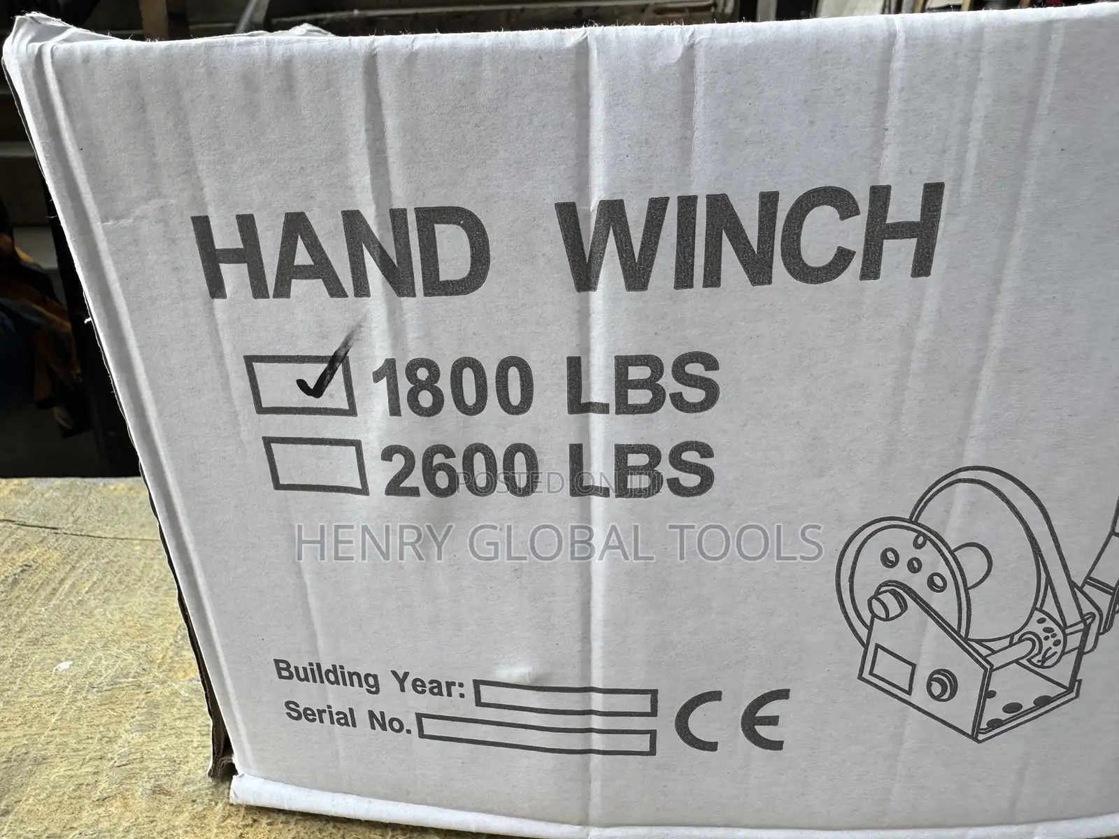 1800lbs Original Manual Hand Winch