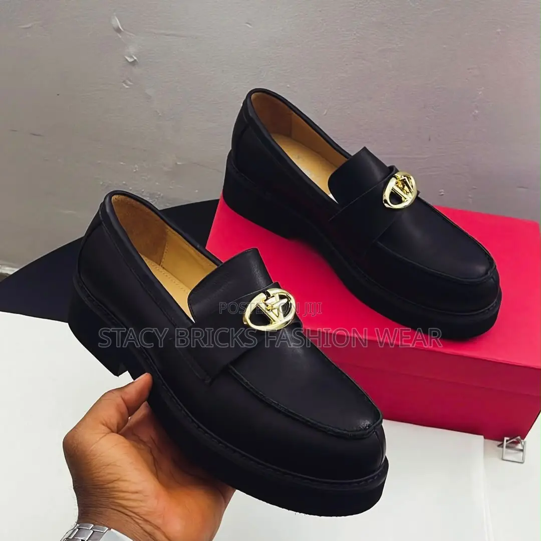 Valentino Garavani Calf Leather Slip on Shoe With v-Logo Locker