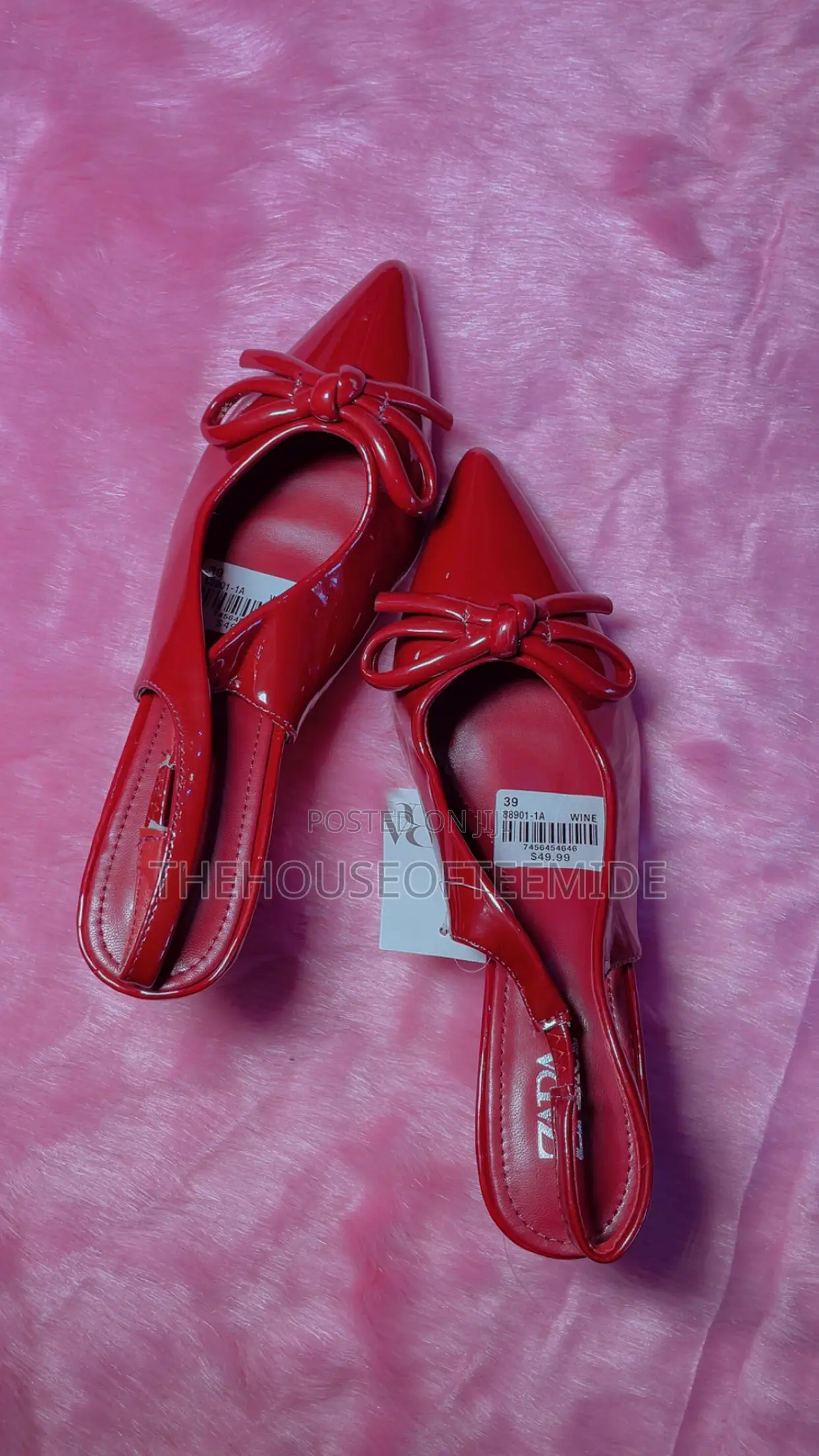 Wine Stiletto High Heel Sandal
