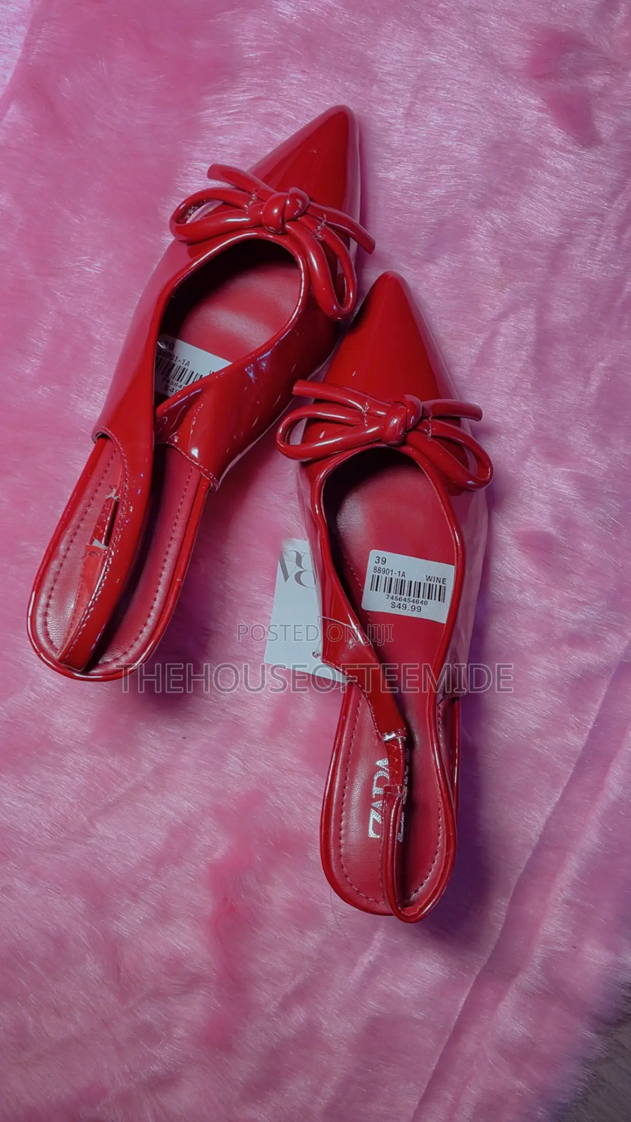 Wine Stiletto High Heel Sandal