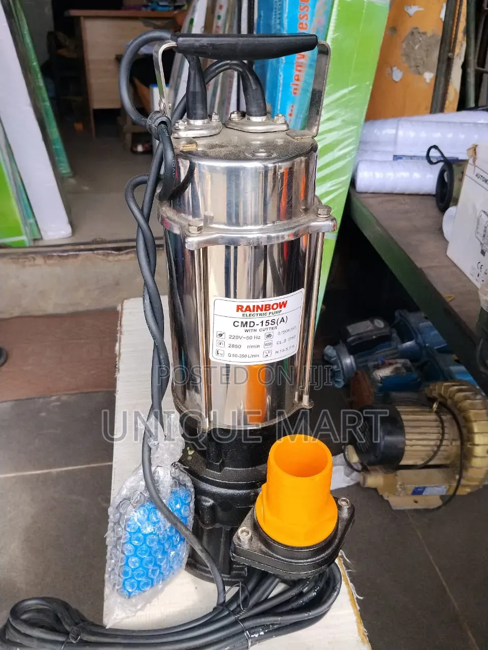 2hp Stainless Sewage Submersible Pump With Grinder.100% Copper Coil