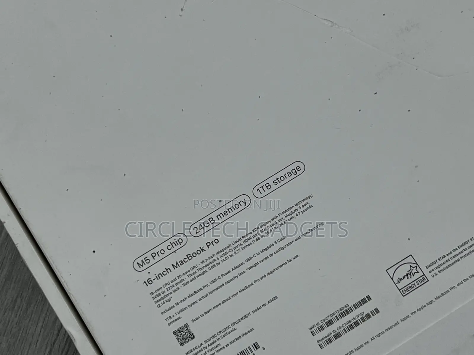 New Laptop Apple MacBook Pro 2026 M5 Pro 24GB Apple M5 Pro SSD 1T