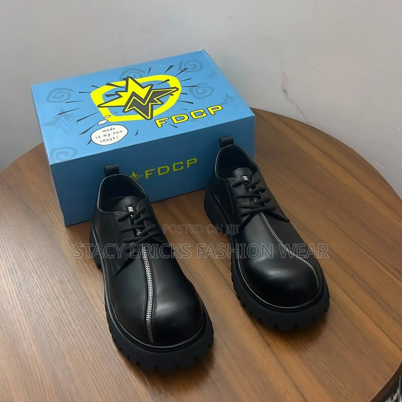 FDCP Premium Leather Zipper Derby Shoe Now Available in Store*