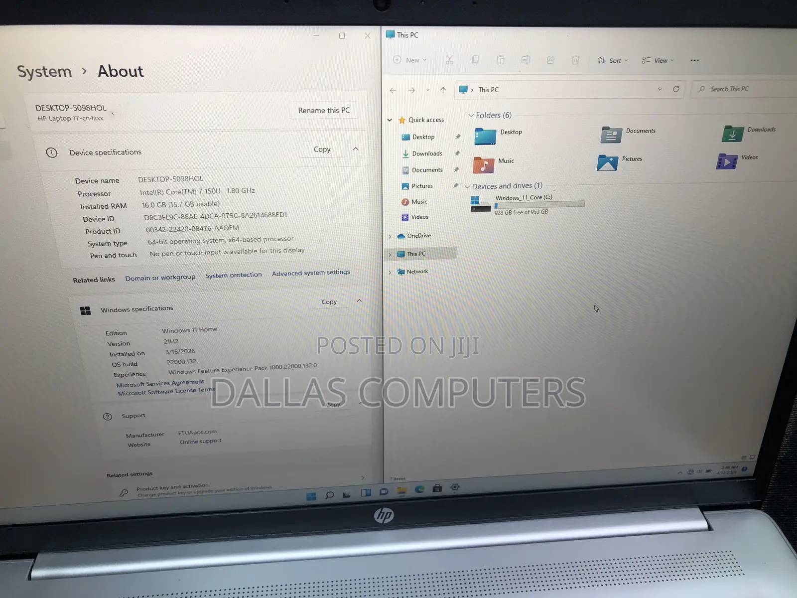 Laptop HP 16GB Intel Core i7 SSD 1T