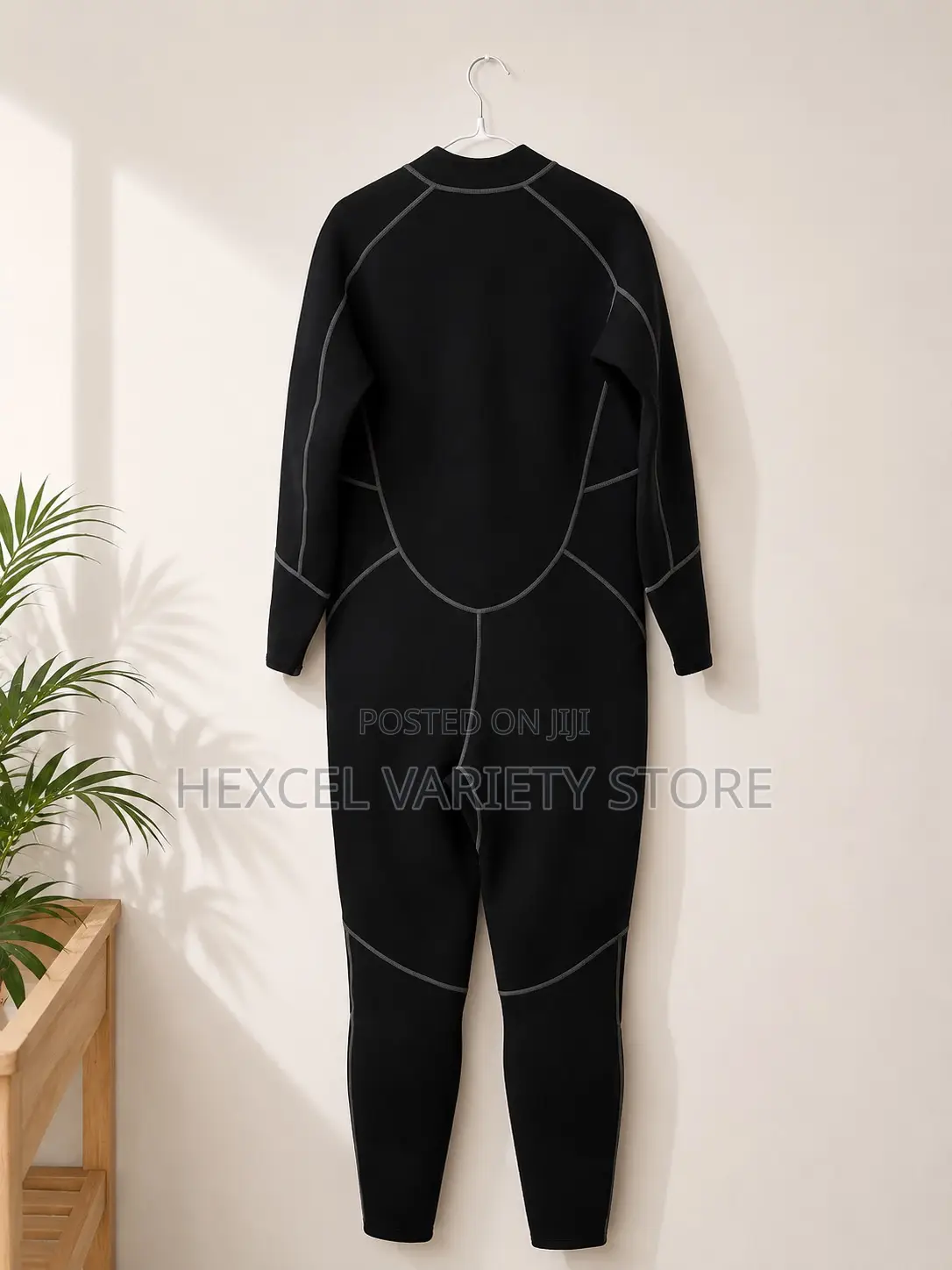 Black Long Sleeve Thermal Compression Jumpsuit