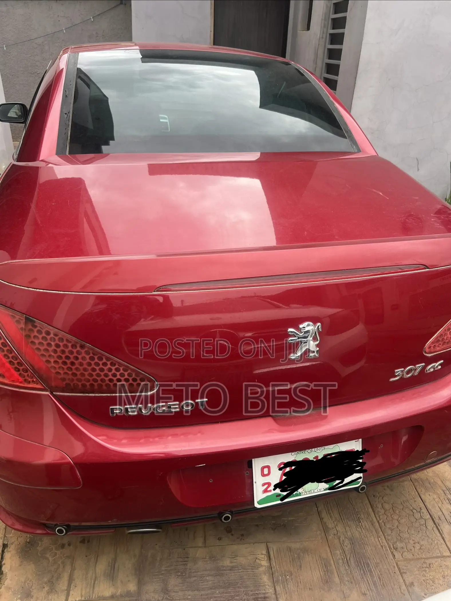 Peugeot 307 CC 2.0 Automatic 2008 Red