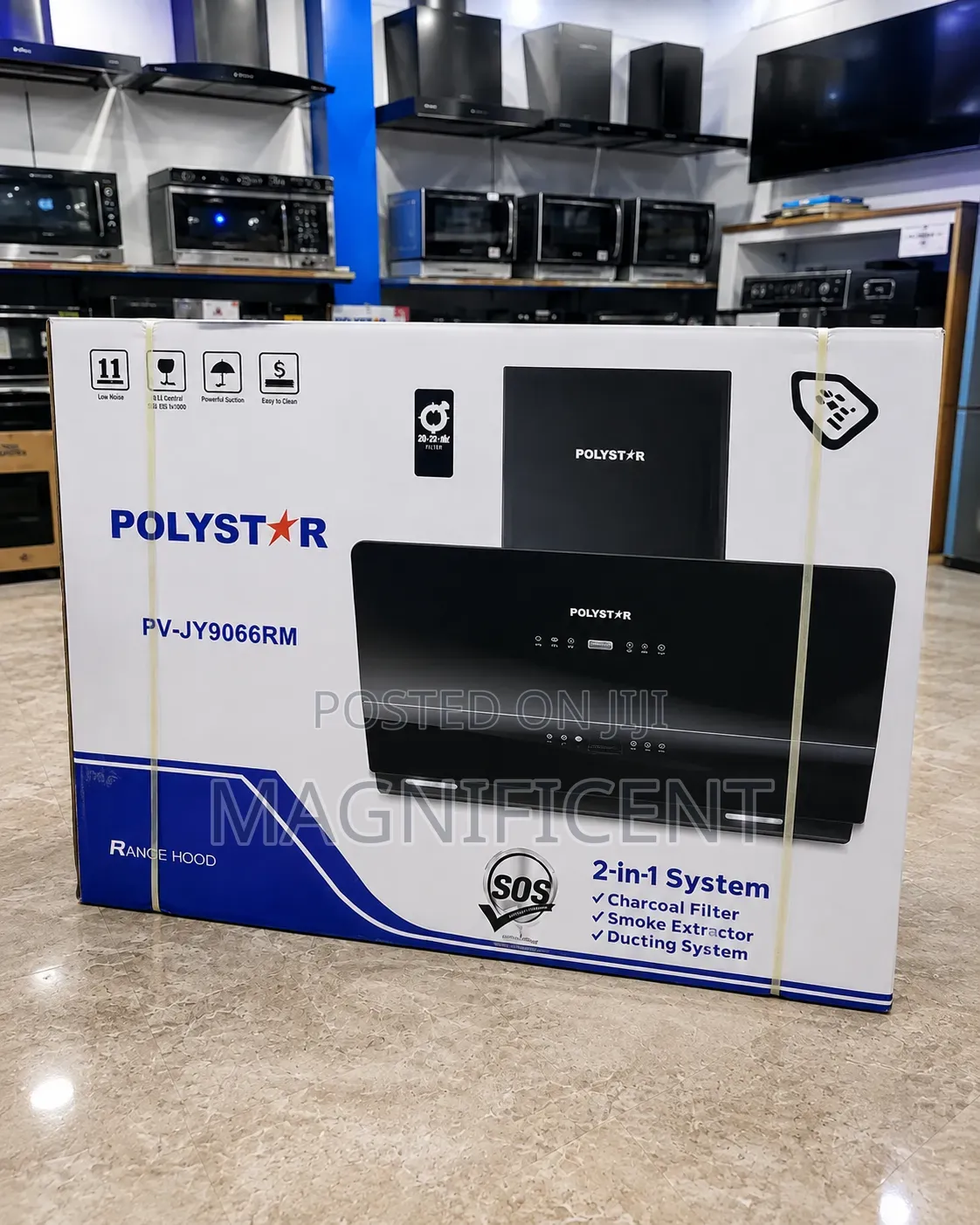 Polystar 90cm Extractor Hood – 2-in-1 System With Remote Control