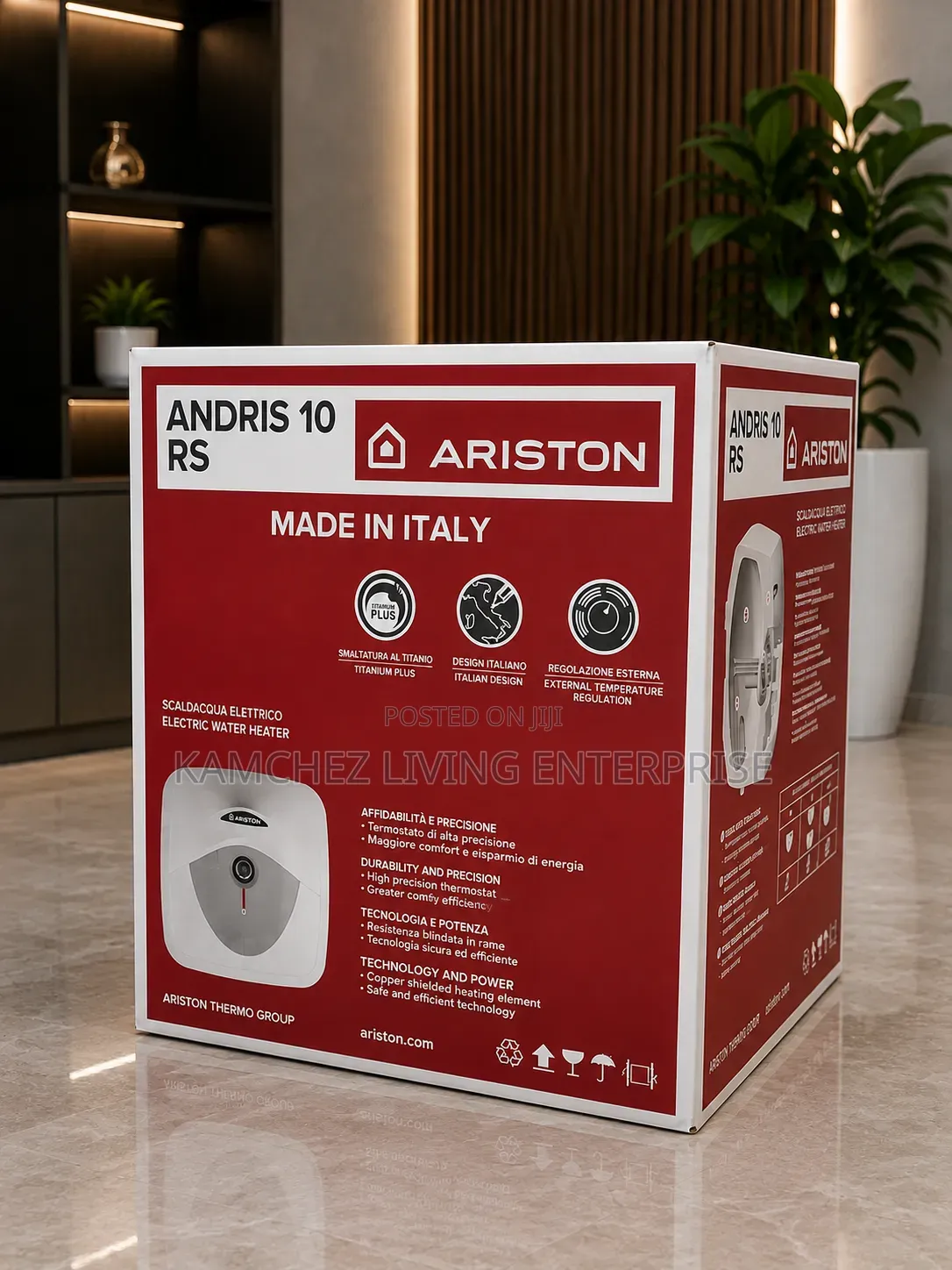 10 Liters Original Ariston Andris RS Electric Water Heater