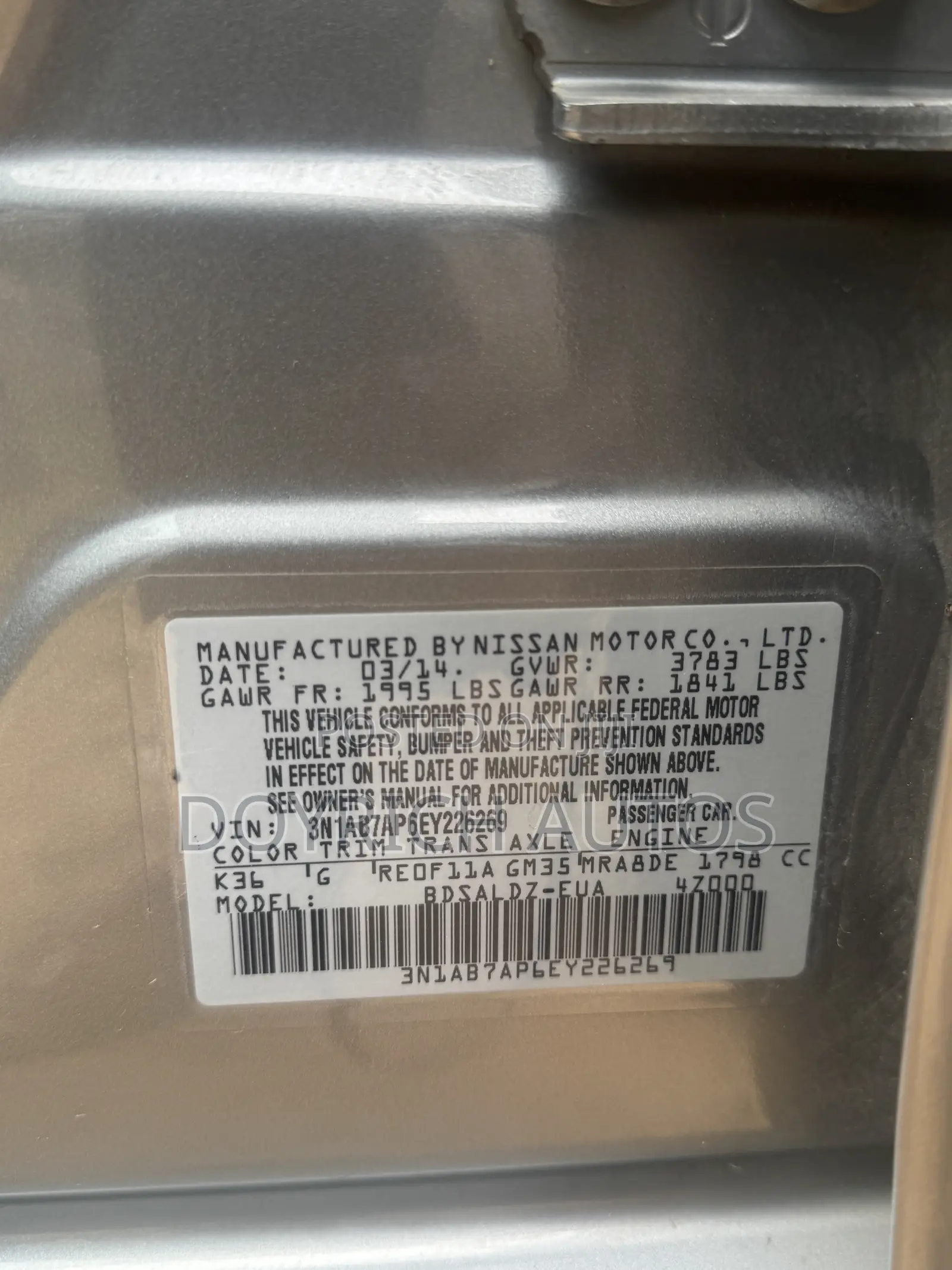 Nissan Sentra SV 4dr Sedan (1.8L 4cyl CVT) 2014 Silver