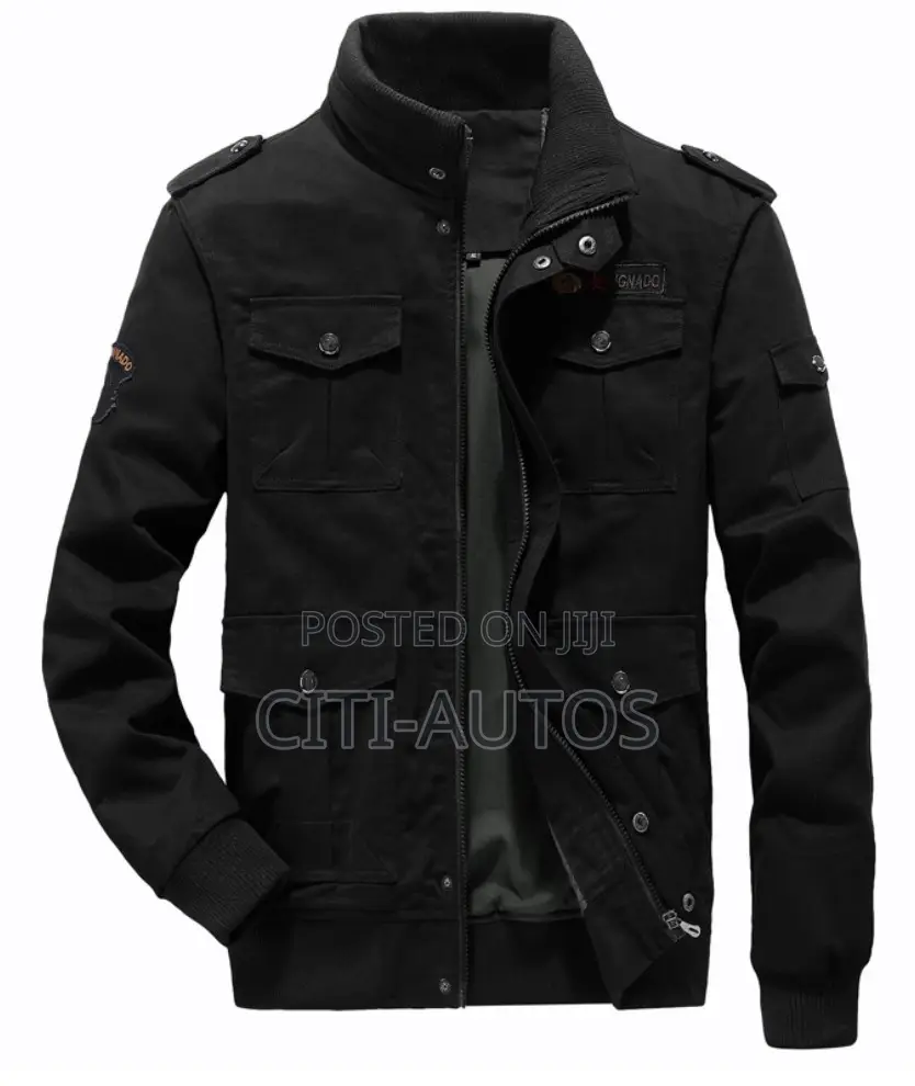 Winter Jacket Multi Pockets Fleece-Lined Windproof Military Jacket