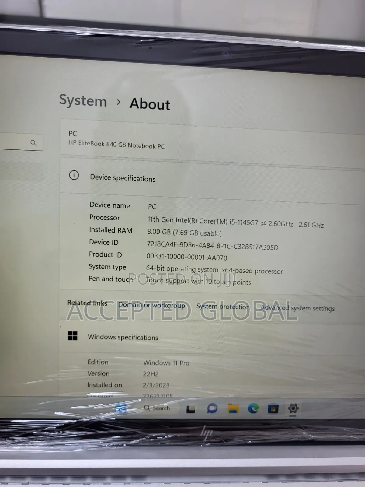Laptop HP EliteBook 840 G8 8GB Intel Core i5 SSD 256GB