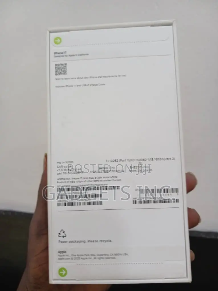 New Apple iPhone 17 512 GB Blue