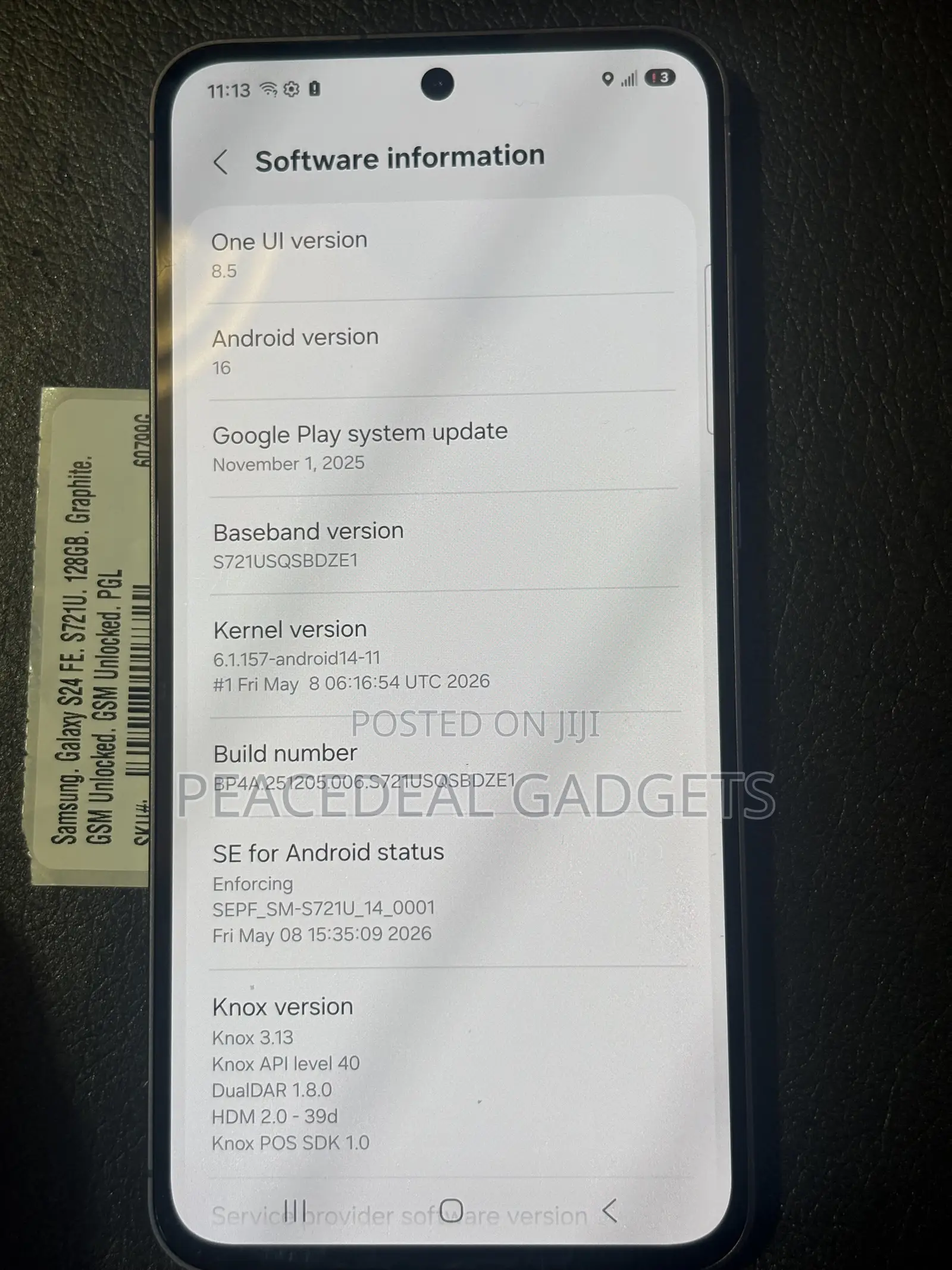 Samsung Galaxy S24 FE 128 GB Black