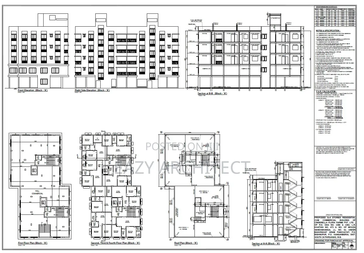 Commercial Building for Approval, Architectural Mep and Structural
