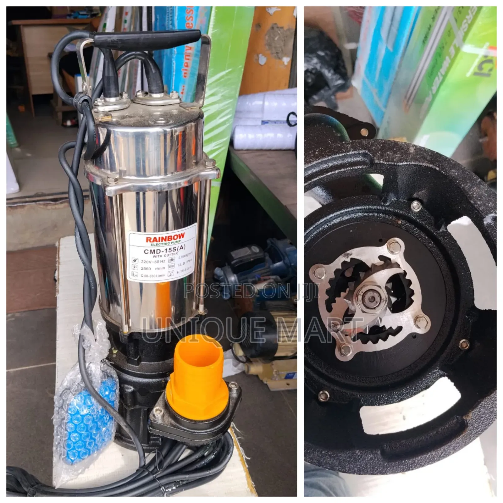 2hp Stainless Sewage Submersible Pump With Grinder.100% Copper Coil