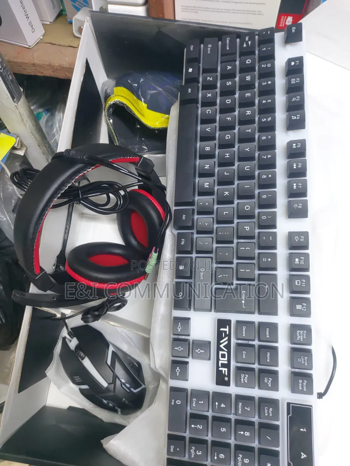 4 in 1 Wolf Gaming Keyboard and Mouse Plus Headset, RGB