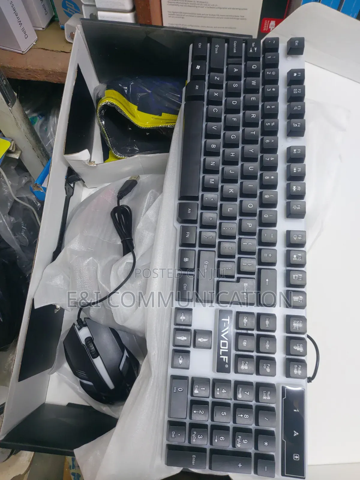 4 in 1 Wolf Gaming Keyboard and Mouse Plus Headset, RGB