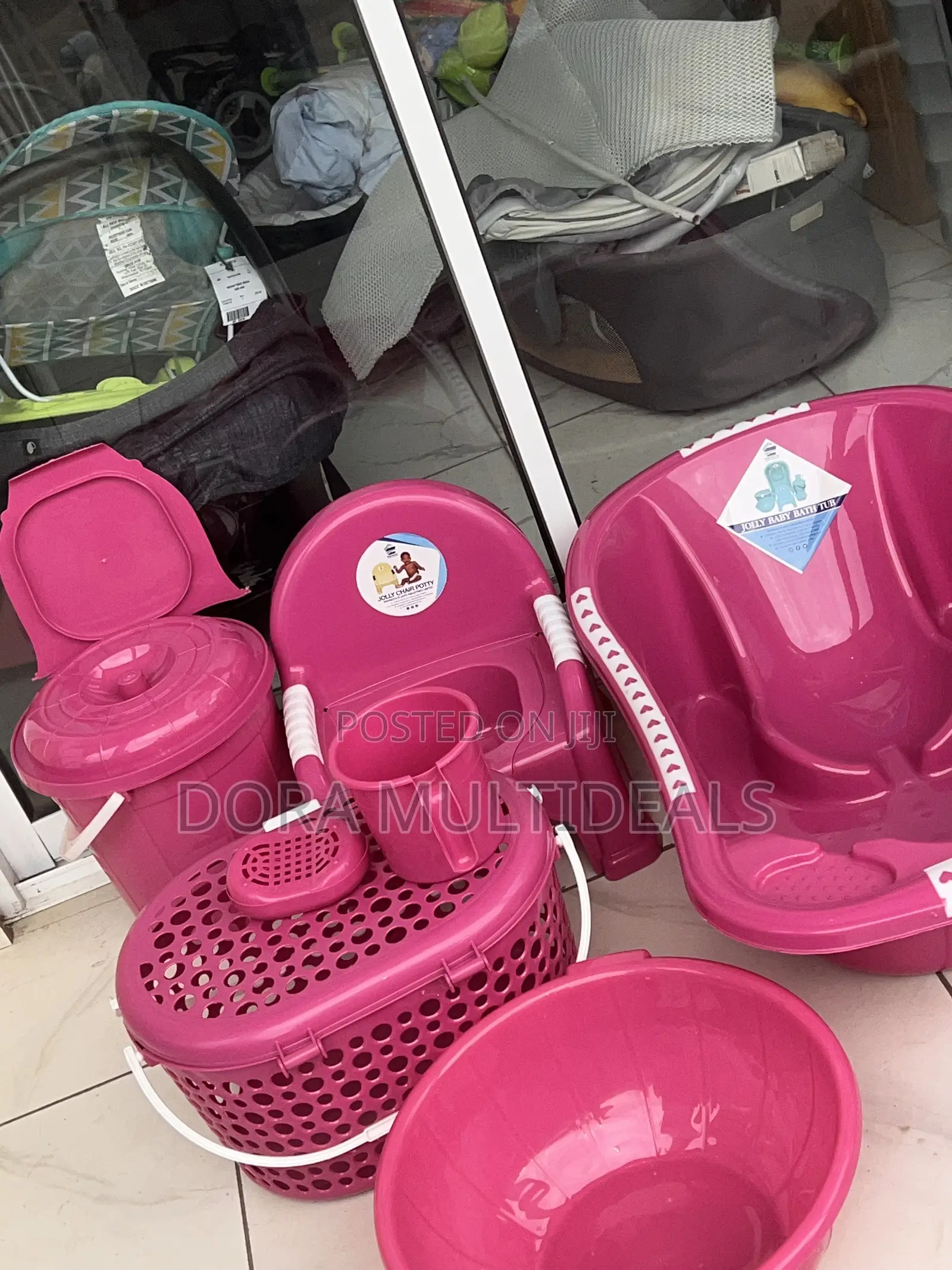 Baby Bath Set With Potty, Basket and Complete Bathing Accessories