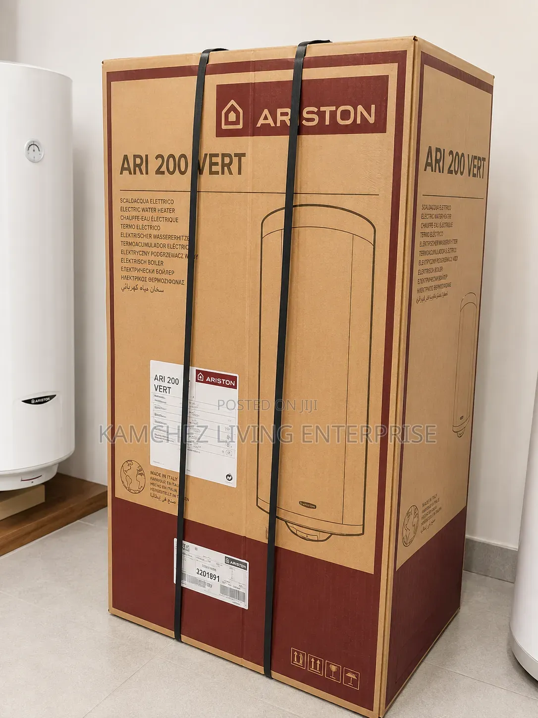 200L Ariston Vertical Electric Water Heater - Luxury Italian Quality