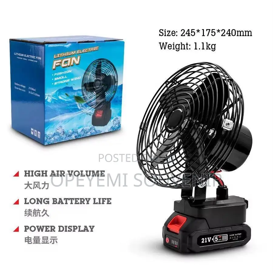 Lithium Batteries Desk Fan