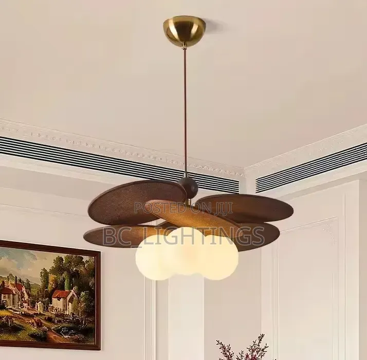 Rattan Vintage Pendant Light Restaurant Hotel Shop Chandelier Light