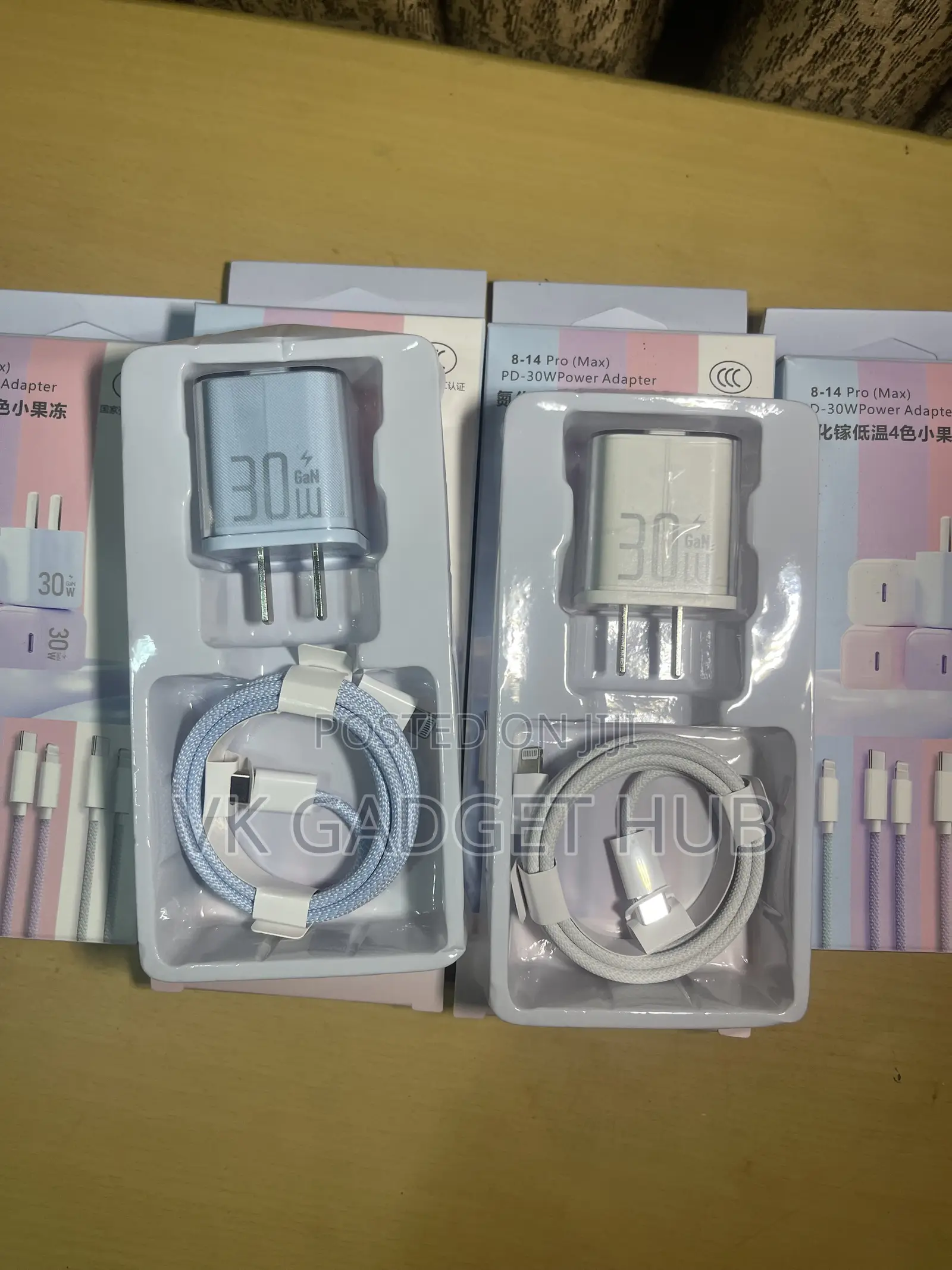 YENAI 30W GaN PD Fast Charger + iPhone Cable (Lightening Cord)